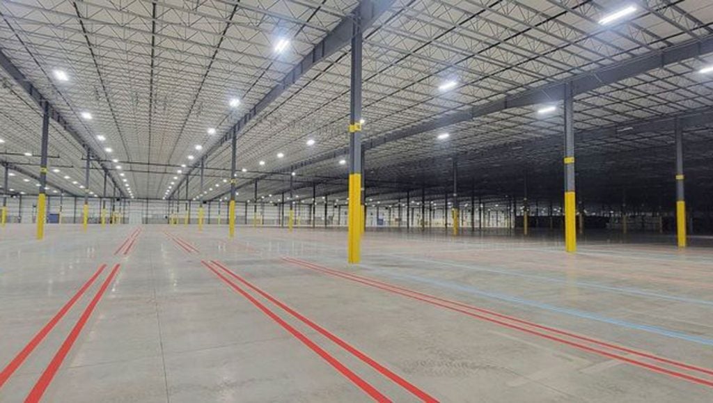 warehouse floor striping in Urbana, OH