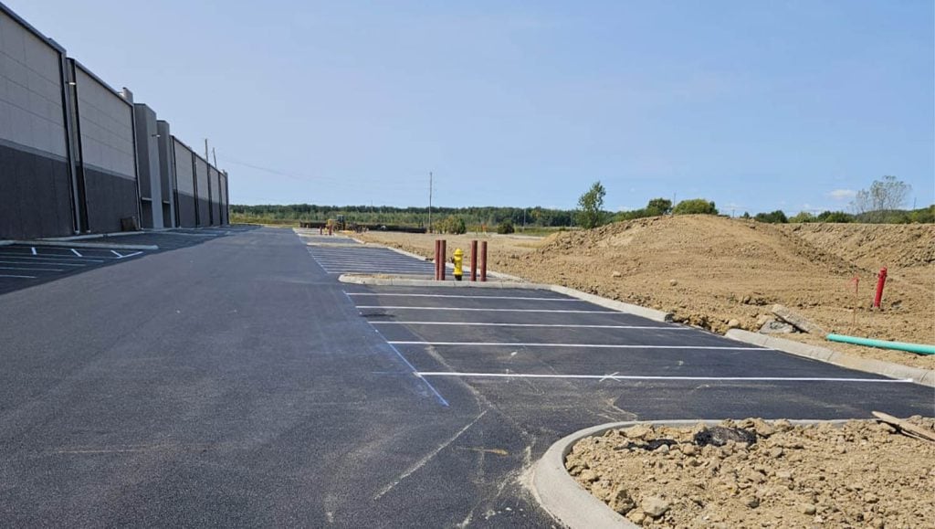 close-up of ada compliance parking spots for Shell Oil Company