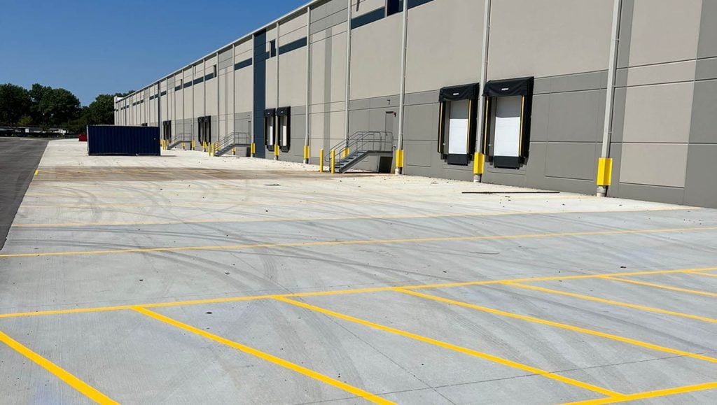 G-FORCE™ employees grinding Stelzer Road Warehouse pavement