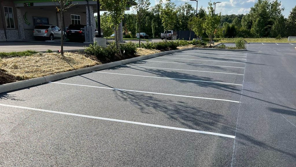 parking spots freshly painted