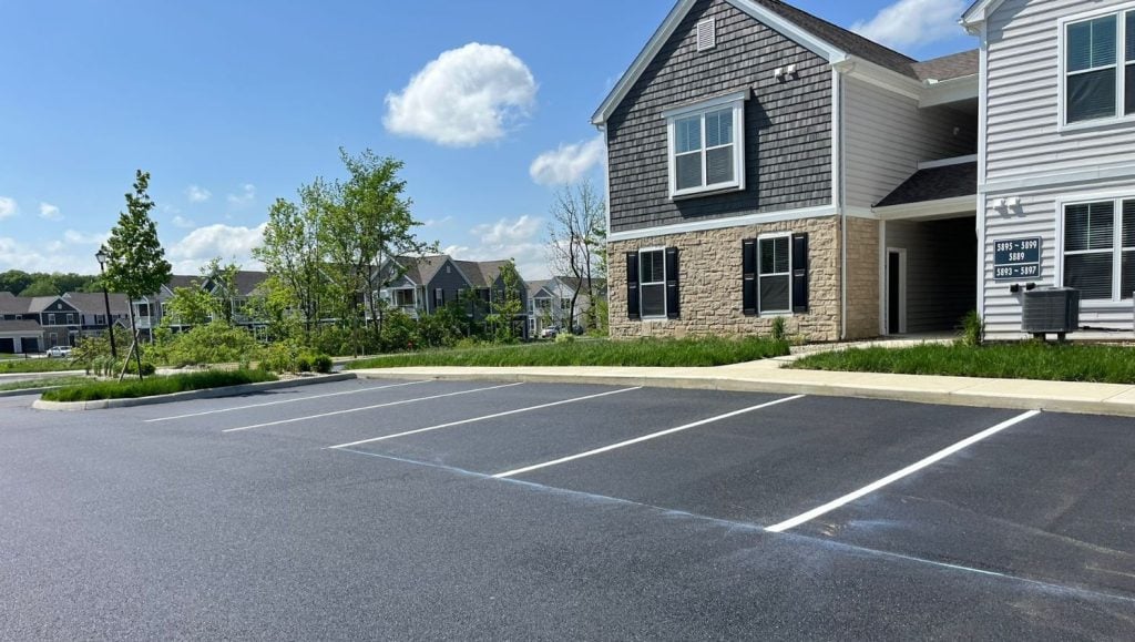 Orange Summit Apartments parking spots freshly painted