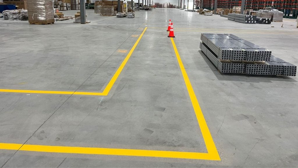 NEFCO Columbus warehouse freshly painted close-up
