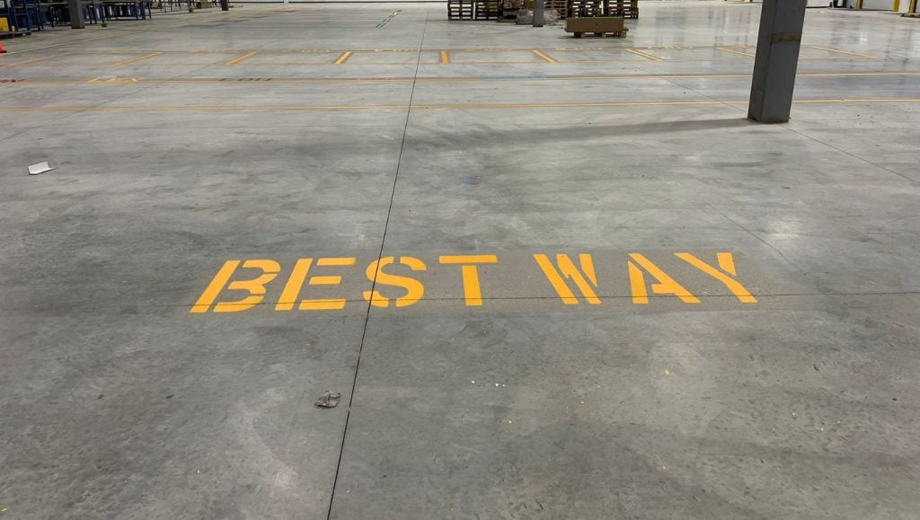 best way freshly painted for NEFCO Columbus warehouse