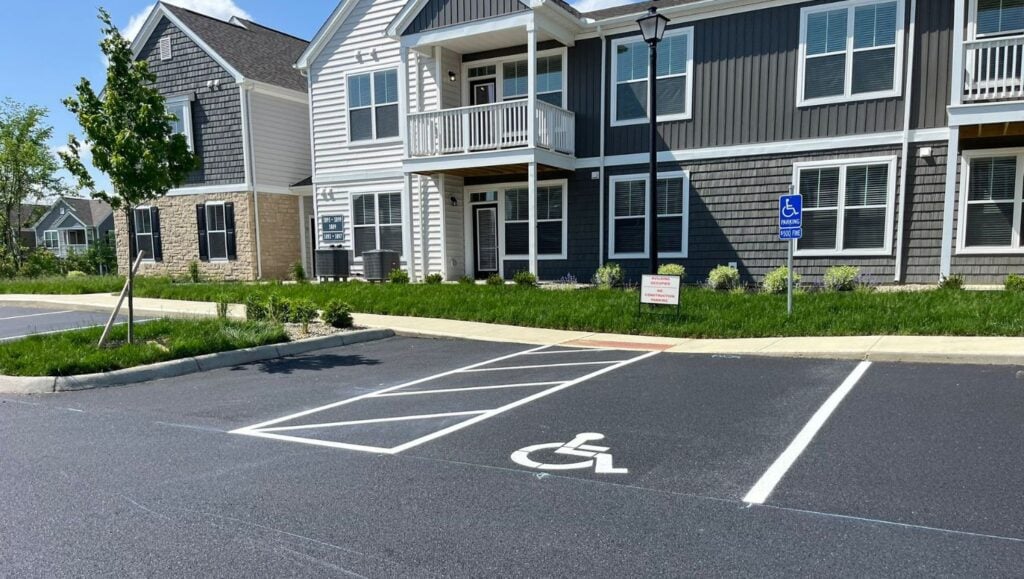 ada compliance freshly painted for Apartment Complex parking lot