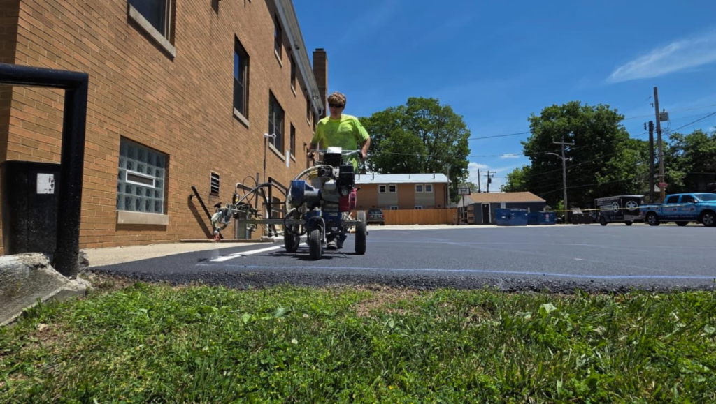 Line Striping Service for Ohio State Campus in Columbus, OH