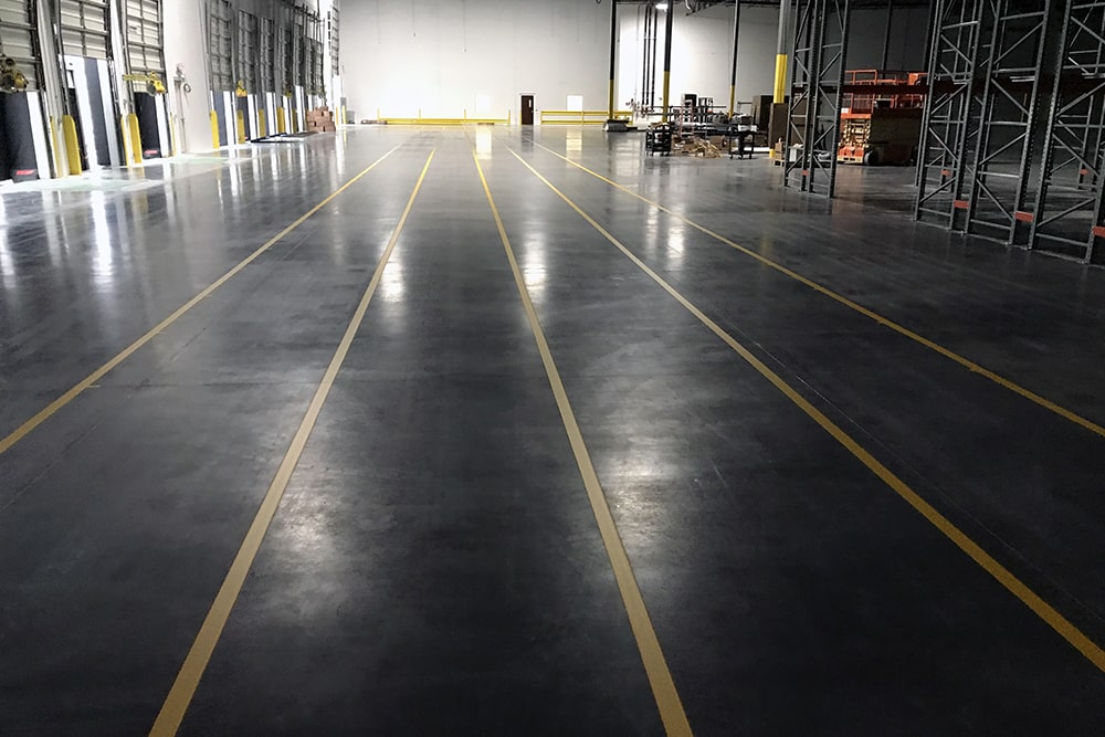 new warehouse striping for American Logistic Services