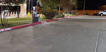 Image of Gas Station Fire Lane Striping