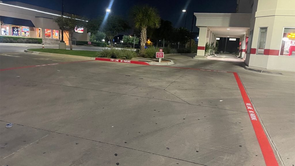 parking lot painting in Dallas, TX