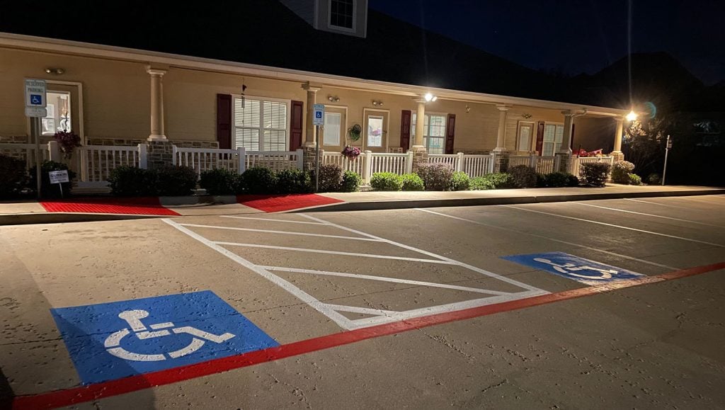 The Kid's Corral parking lot freshly painted