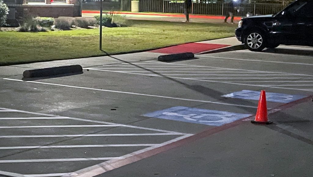 new crosswalk striping