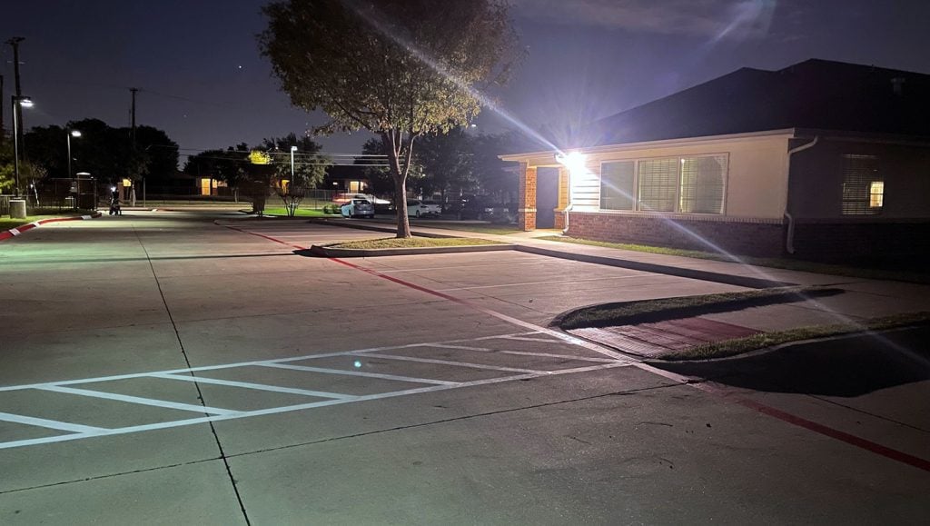 new parking lot markings