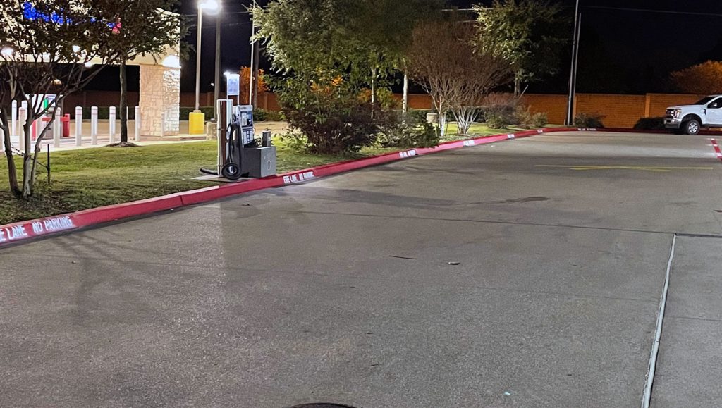 new fire lane code compliant striping