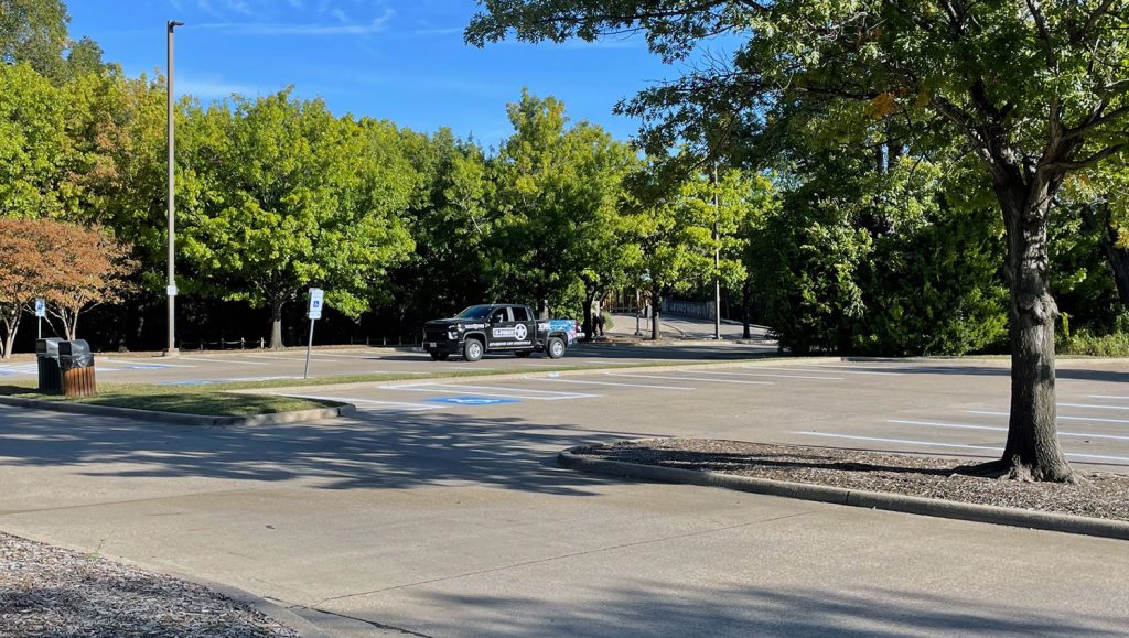 new pedestrian walkway striping for the dallas zoo