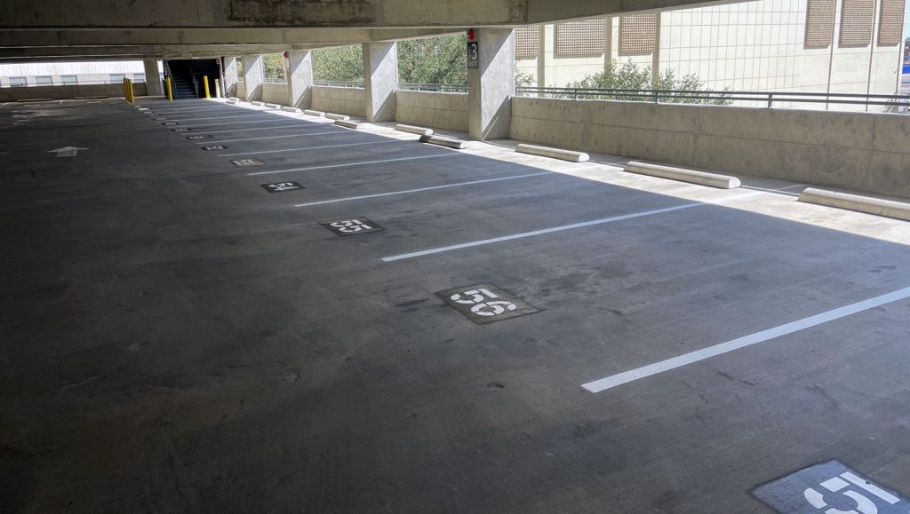parking garage striping