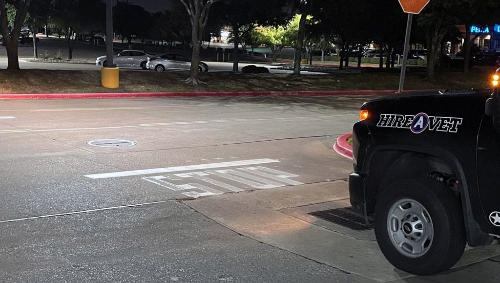 new stop stencil for gas station
