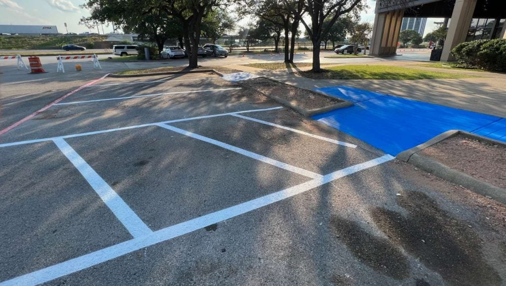 newly striped crosswalk
