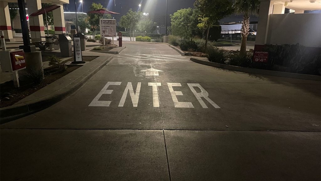 fire lane striping in dallas, tx