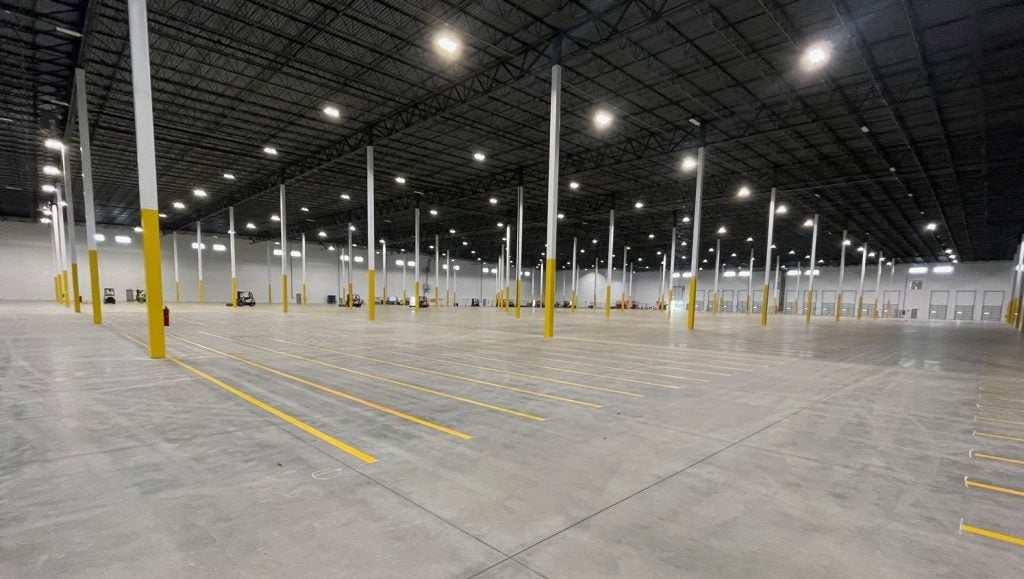 DHL Warehouse warehouse freshly painted