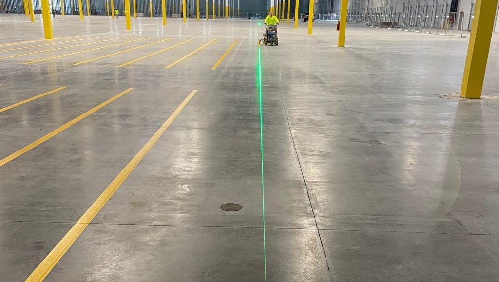 G-FORCE® employee line striping for DHL Warehouse
