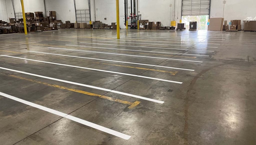 warehouse line marking in dallas, tx