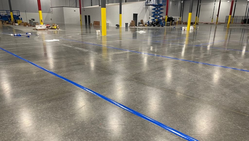 line markings freshly painted close-up