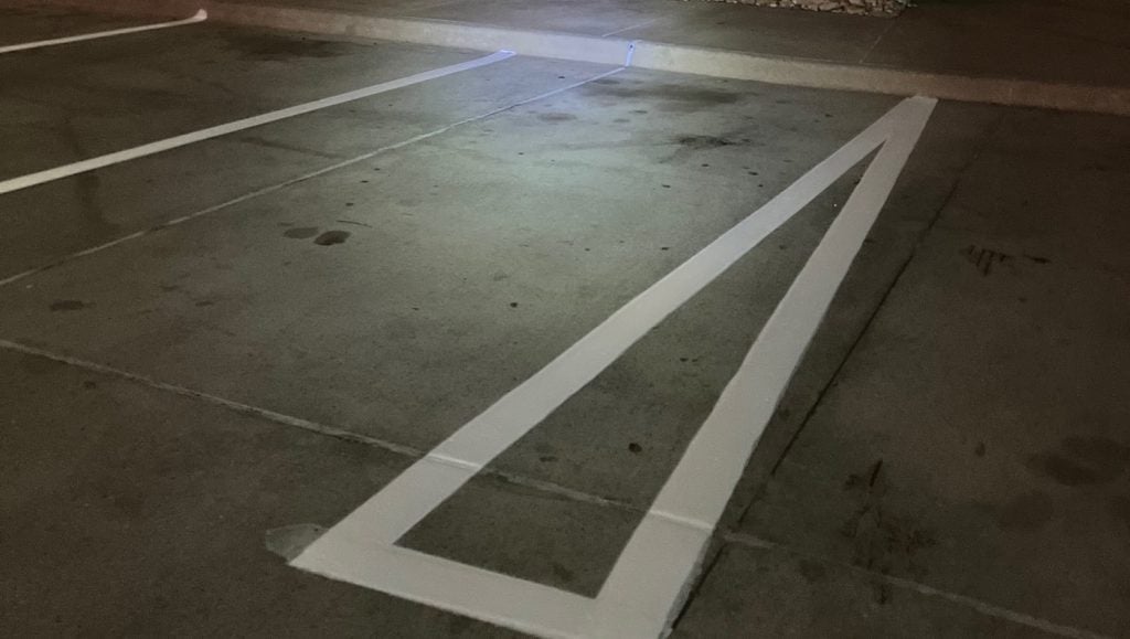 IN-N-OUT parking lot freshly painted