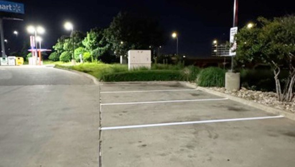 parking spots freshy painted for IN-N-OUT Burger