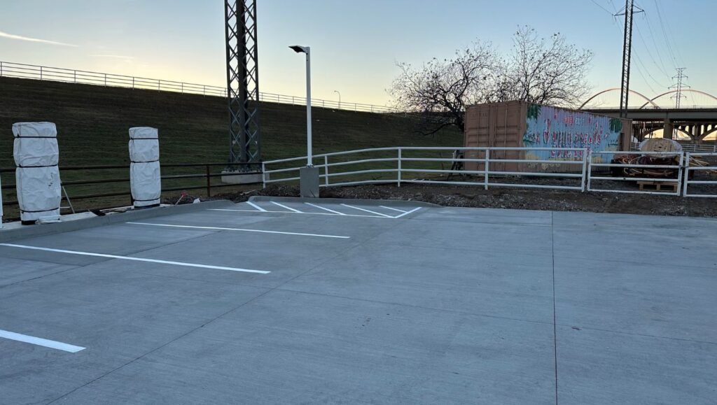 Fuel City parking lot freshly painted