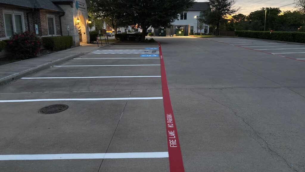 New Horizons Center for Healing parking lot freshly painted