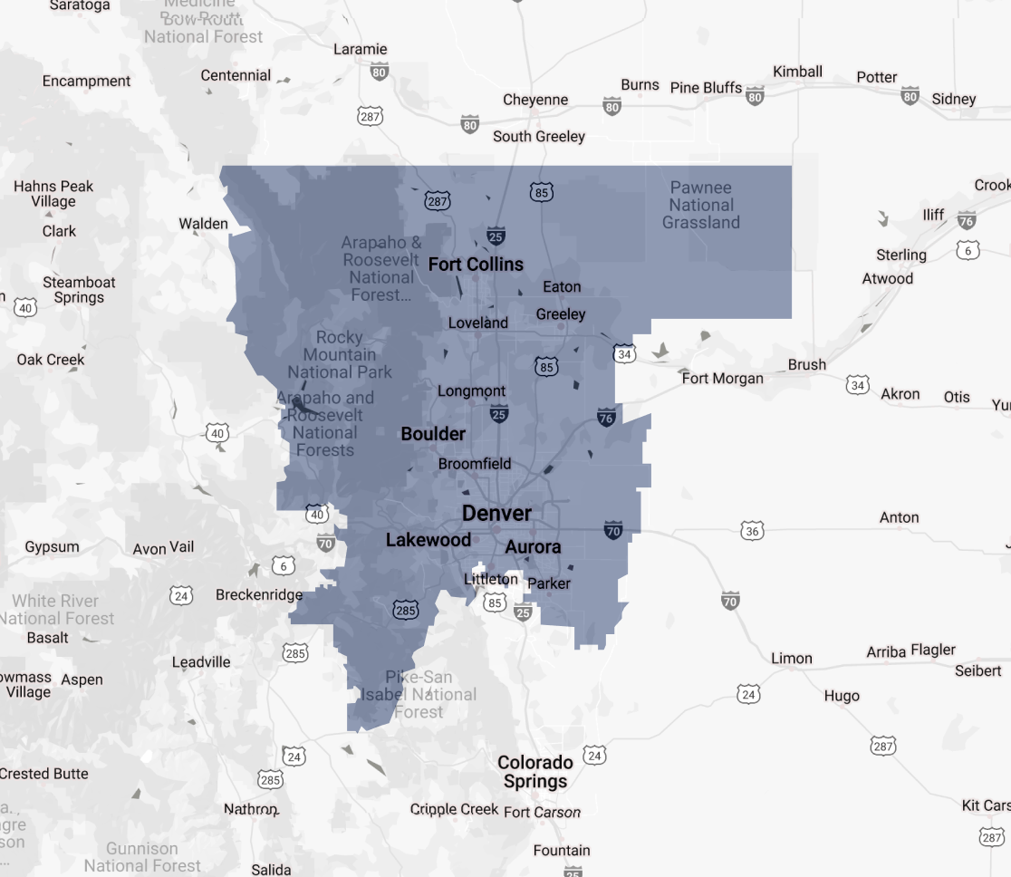 Denver, Co cover areas