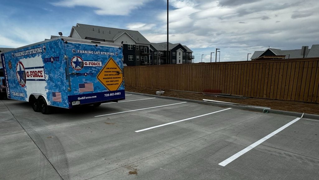 parking stops installation in Denver, CO