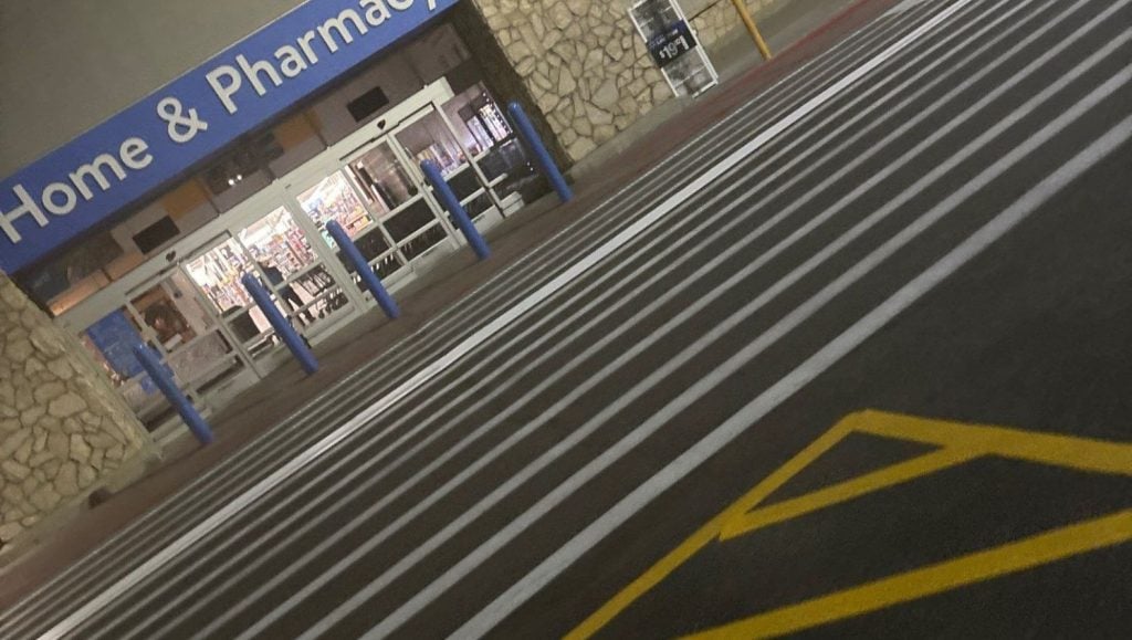 Walmart - National Account parking lot freshly painted