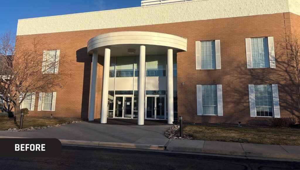 before portrait of Tri-City Baptist Church with no bollards