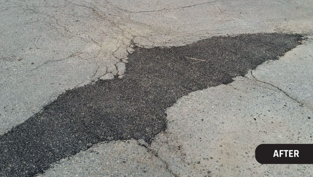 pothole repair for Net Leased Management parking lot