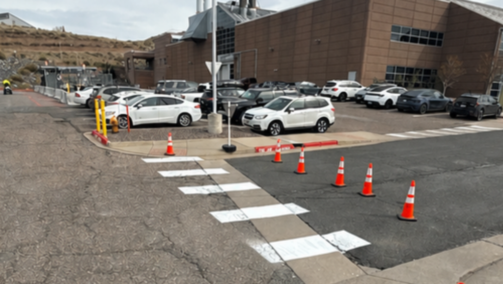 After Line Striping Work for the National Lab of the Rockies East Gate Road in Golden, CO