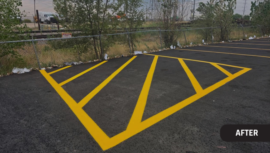 After Line Striping for ImageFirst in Denver, CO