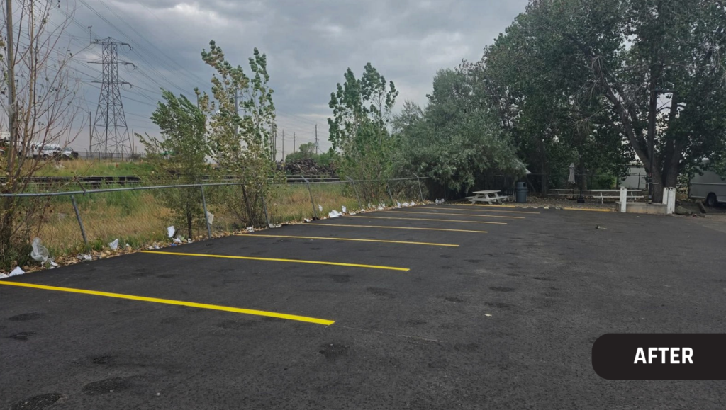 After Line Striping Project for ImageFirst in Denver, CO