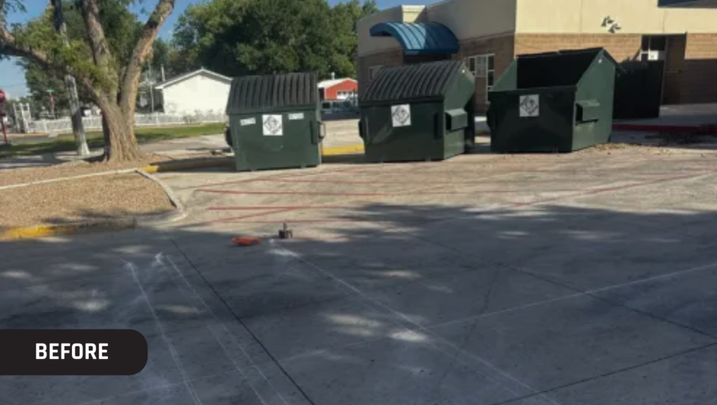EV Charging Bay Markings for Milliken Elementary School in Milliken, CO