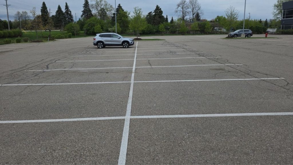 Scout Motors parking lot freshly painted