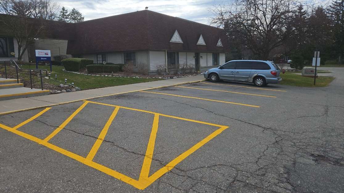 Line Striping for American House Senior Living Community in Rochester Hills, MI image