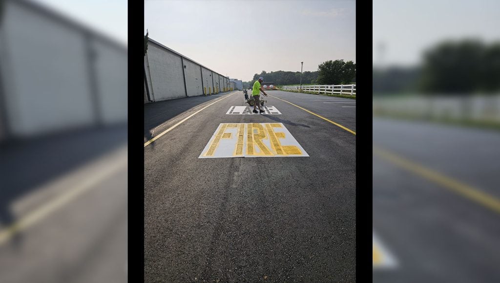 fire lane markings in dover, de