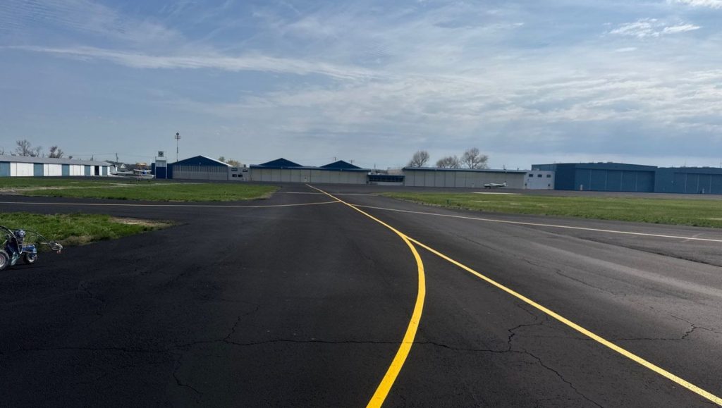 Summit Avation runway freshly painted