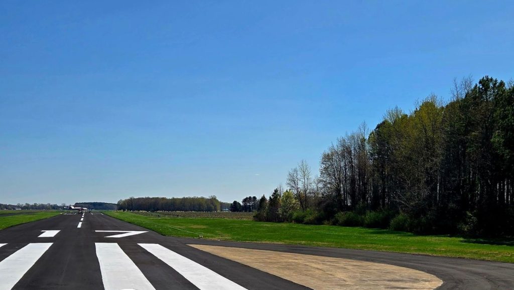 Summit Avation with freshly painted line markings