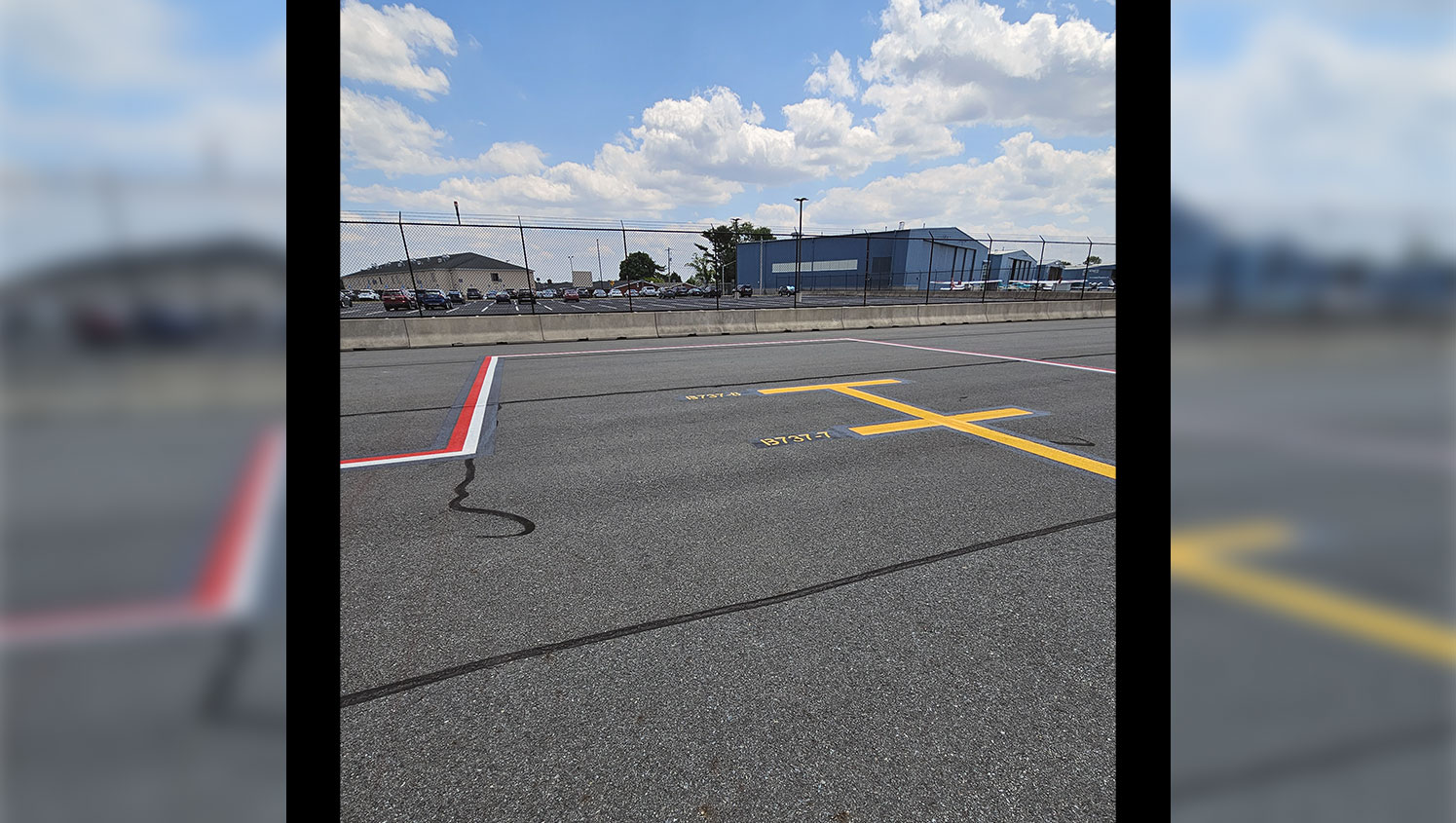 airport runway markings at wilmington airport