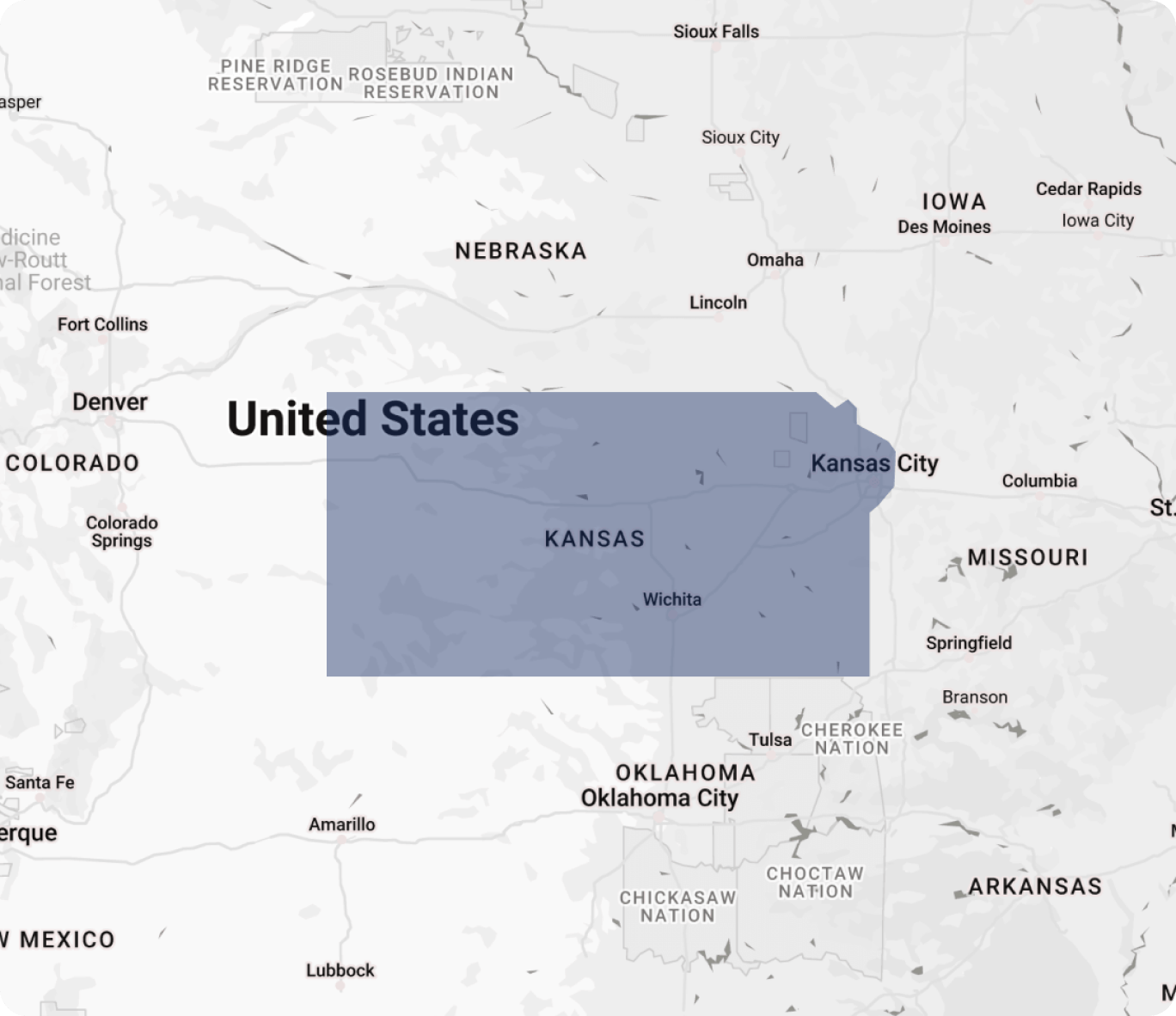 map of kansas