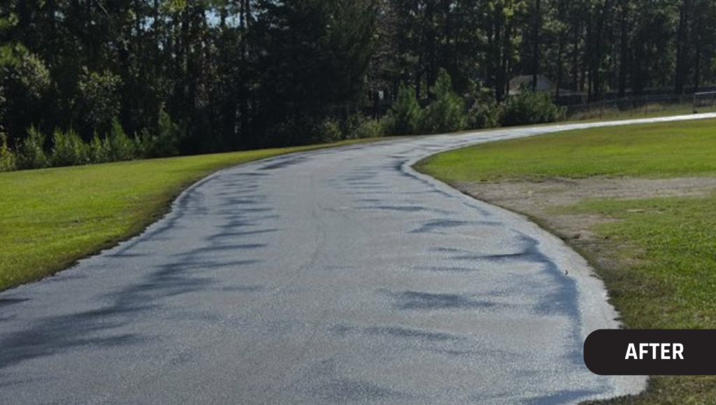 After Asphalt Sealcoating for a Private Motorhome Park Road in Newport, NC