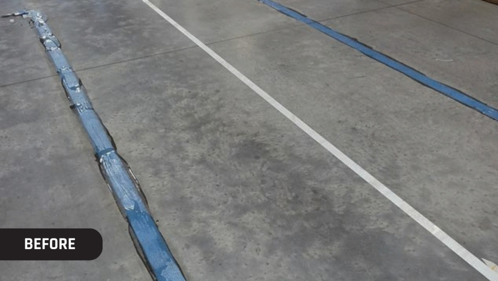 Before Warehouse Marking for Lowe's Warehouse in Leland, NC