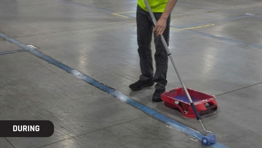 During Service Warehouse Marking for Lowe's Warehouse in Leland, NC