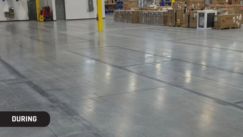During Warehouse Marking for Lowe's Warehouse in Leland, NC