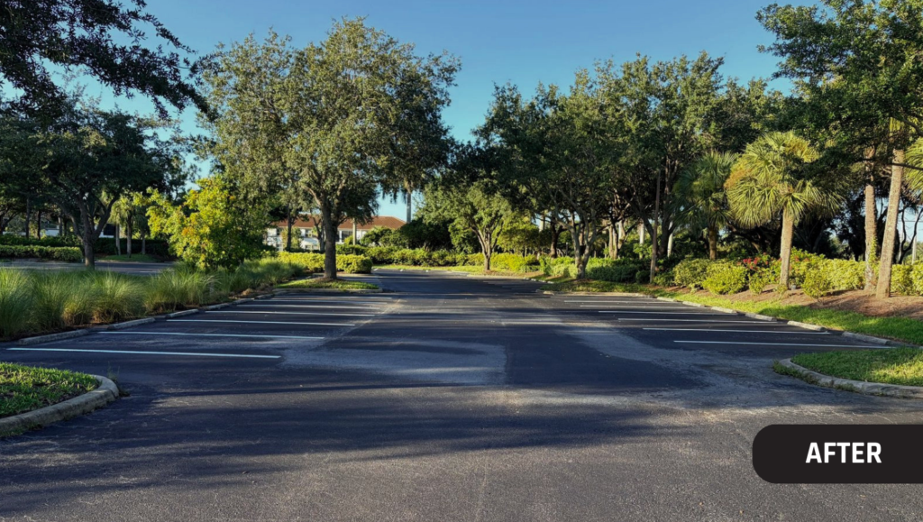 After Line Striping Coating for Vasari Golf Community in Bonita Springs, FL